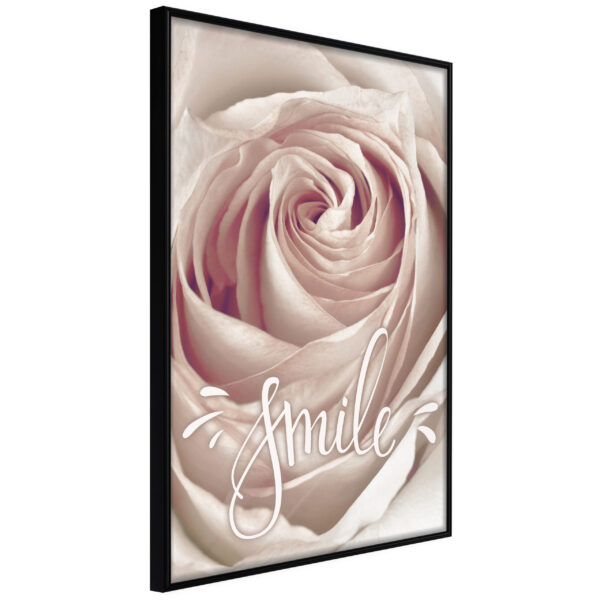 Artgeist Plakat Med Ramme - Rose With A Message Guld 30X45 -> Stort udvalg til rådighed