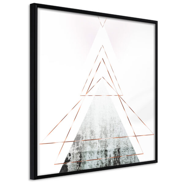 ARTGEIST Plakat med ramme - Snow-Capped Peak (Square) Sort med passepartout 20x20