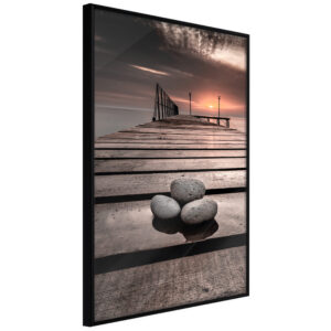 ARTGEIST Plakat med ramme - Stones on the Pier Guld 20x30