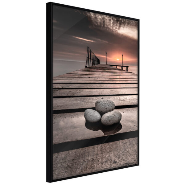 ARTGEIST Plakat med ramme - Stones on the Pier Guld 30x45