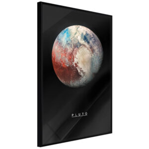 ARTGEIST Plakat med ramme - The Solar System: Pluto Guld med passepartout 20x30