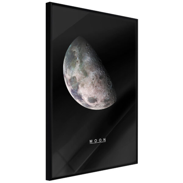 ARTGEIST Plakat med ramme - The Solar System: Moon Sort med passepartout 20x30