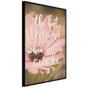 Artgeist Plakat Med Ramme - The Best Dreams Guld 30X45 -> Bedste priser