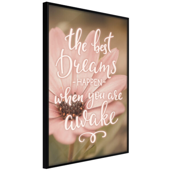 Artgeist Plakat Med Ramme - The Best Dreams Guld Med Passepartout 30X45 -> Produkter af høj kvalitet