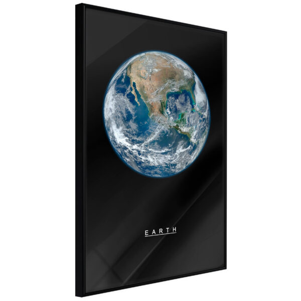 ARTGEIST Plakat med ramme - The Solar System: Earth Guld med passepartout 20x30