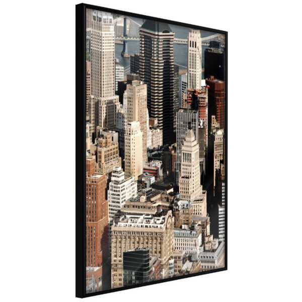 Artgeist Plakat Med Ramme - Urban Life Guld Med Passepartout 30X45 -> Overkommelige priser