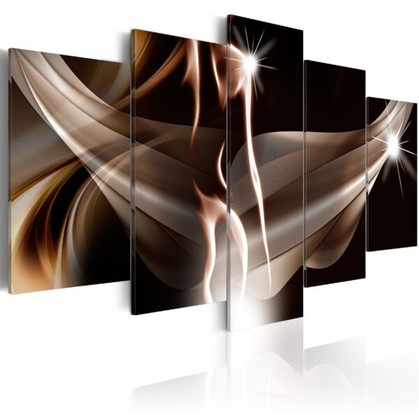 ARTGEIST Wave of Sensuality - Abstrakt billede med bølger af lys trykt på lærred - Flere størrelser 200x100