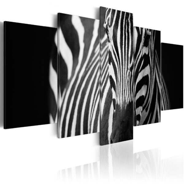 ARTGEIST Zebra look - Minimalistisk billede af zebra trykt på lærred - Flere størrelser 200x100