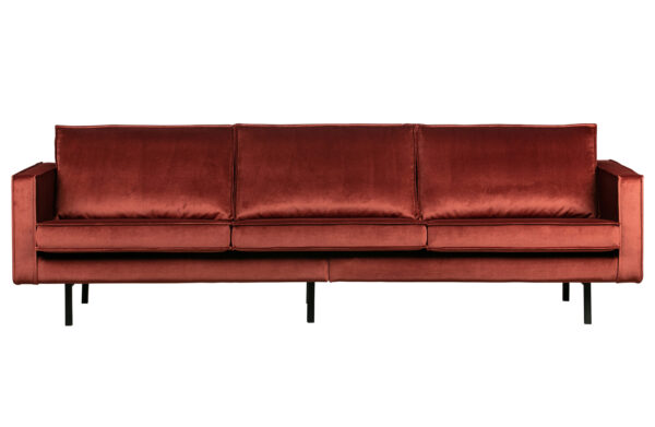 BEPUREHOME Rodeo 3 pers. sofa - kastanje fløjl