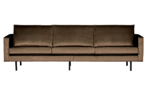 BEPUREHOME Rodeo 3 pers. sofa - taupe fløjl