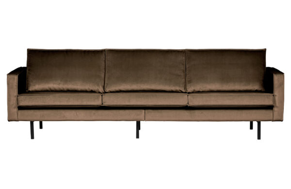 BEPUREHOME Rodeo 3 pers. sofa - taupe fløjl