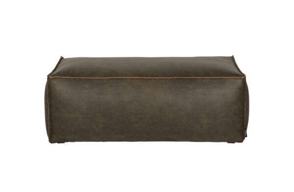 BEPUREHOME Rodeo puf - army grøn stof (120x60)