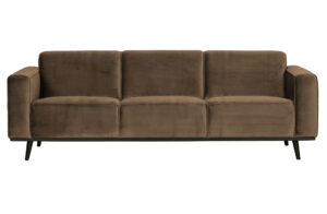 BEPUREHOME Statement 3 pers. sofa - taupe fløjl