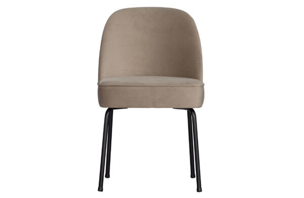 Bepurehome Vogue Spisebordsstol - Khaki Fløjl Polyester Og Sort Metal -> Produkter af høj kvalitet