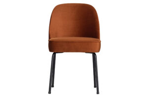 Bepurehome Vogue Spisebordsstol - Rust Fløjl Polyester Og Sort Metal -> Garanteret bedste pris