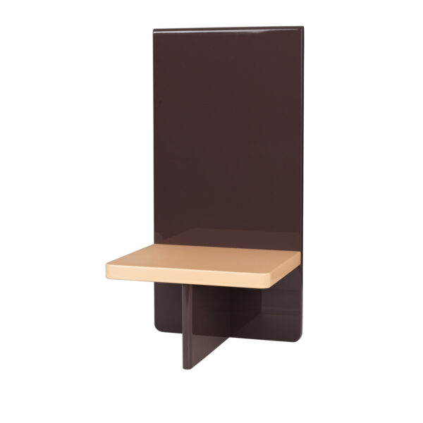 BROSTE COPENHAGEN Tenna væghylde - aubergine og dusty peach MDF (26x20)