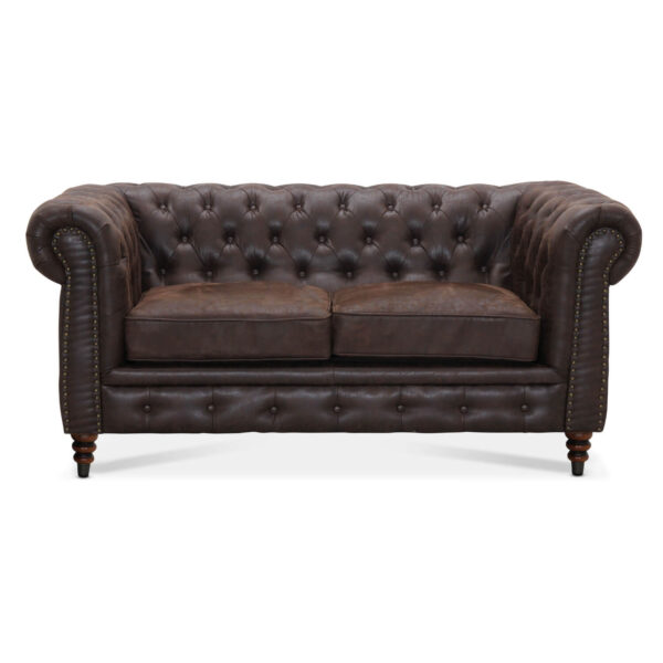 Cambridge 2 pers. chesterfield sofa - brun