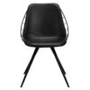 DAN-FORM Sway spisebordsstol - vintage sort kunstlæder og sort stål