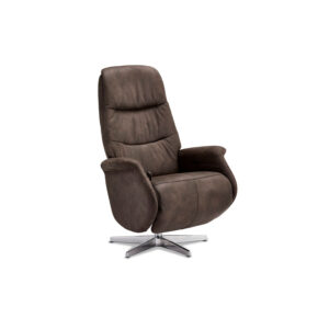 Delta recliner stol - brun-grå stof