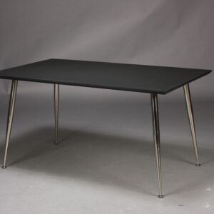 Furbo Rektangulær Spisebord - Sort Højtrykslaminat Og Nikkel (120X60) -> Overkommelige priser