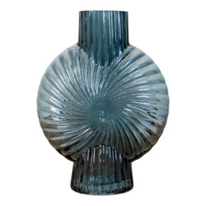 HOUSE NORDIC vase - blå glas (H:20