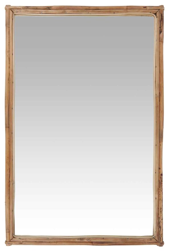 IB LAURSEN vægspejl - glas/natur spejlglas/bambustræ