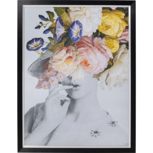 KARE DESIGN Flower Lady billede - multifarvet/klar kunstpapir/glas og polyresin