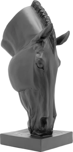 KARE DESIGN Horse Face figur - sort polyresin (H:57cm)