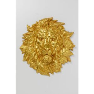 KARE DESIGN Lion Head Gold vægdekoration - guld fiberglas (90x100)