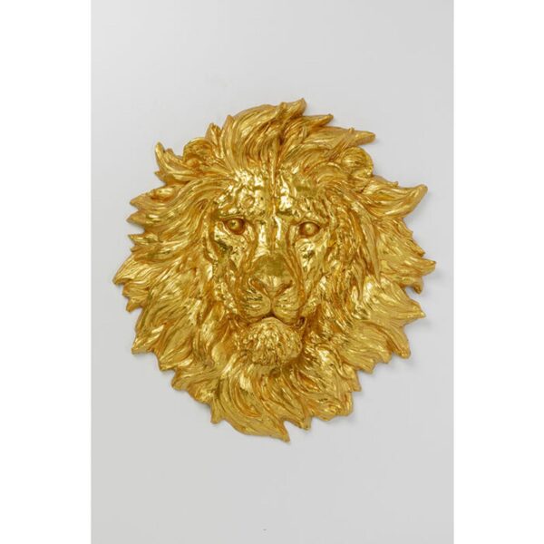 KARE DESIGN Lion Head Gold vægdekoration - guld fiberglas (90x100)