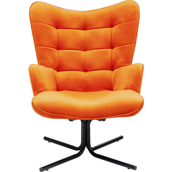 KARE DESIGN Oscar Velvet Orange drejestol