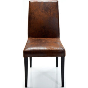 KARE DESIGN Padded Casual spisebordsstol - vintage brun læderlook stof og bøg