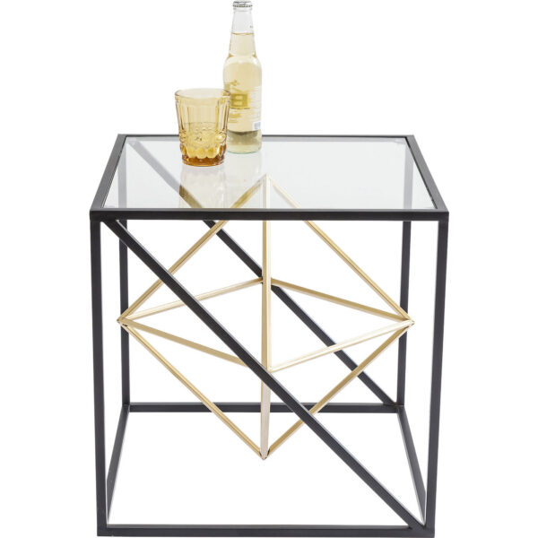 KARE DESIGN Prisma sidebord - klart glas/guld stål