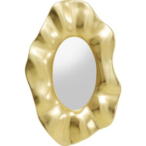 KARE DESIGN Riley Gold vægspejl - spejlglas og guld polyresin (150x98)
