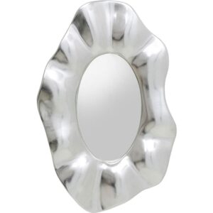 KARE DESIGN Riley Silver vægspejl - spejlglas og sølv polyresin (150x98)