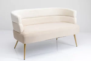 KARE DESIGN Sandwich Cream 2 pers. sofa - creme polyester og stål