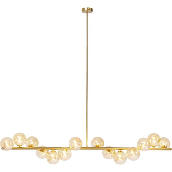 KARE DESIGN Scala Balls guldfarvet loftlampe - glas og stål (150cm)