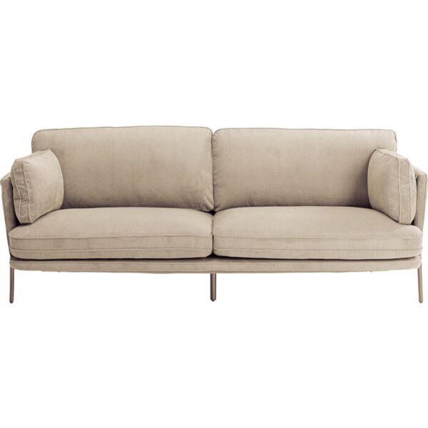 KARE DESIGN Shirly Cream 3 pers. sofa - creme fløjl og messing stål