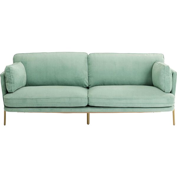 KARE DESIGN Shirly Mint 3 pers. sofa - mint fløjl og messing stål