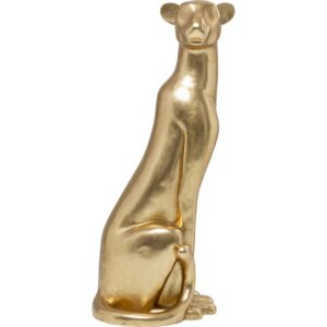 Kare Design Sitting Leopard Figur - Guld Polyresin (H:150Cm) -> Se vores lagerbeholdning online