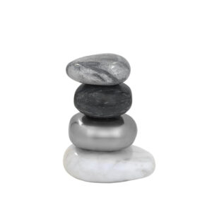KRISTINA DAM STUDIO Rock Pile skulptur - grå marmor/sten/metal