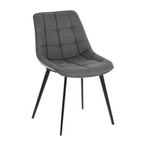 LAFORMA Adah spisebordsstol grå stof og sort stål