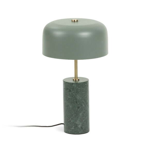 Laforma Biscane Bordlampe - Grøn/Messing Metal Og Grøn Marmor