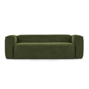 Laforma Blok 2 Pers. Sofa - Grøn Corduroy Fløjl (210 Cm) -> Pris til overkommelig pris