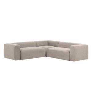 LAFORMA Blok hjørnesofa - beige polyester