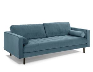 LAFORMA Bogart 3 pers. sofa - turkis polyester og fyrretræ