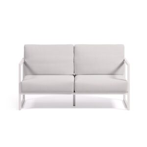 LAFORMA Comova 2 pers. havesofa - hvid stof og hvid aluminium