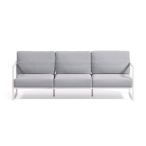 LAFORMA Comova 3 pers. havesofa - blå stof og hvid aluminium