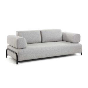 LAFORMA Compo 3 pers. sofa - lysegrå polyester og stål