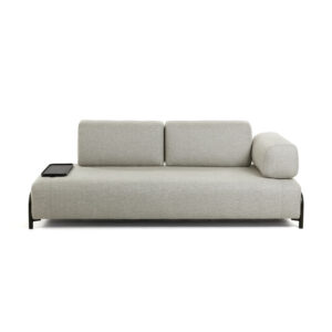 LAFORMA Compo 3 pers. sofa m. lille bakke - beige stof og metal